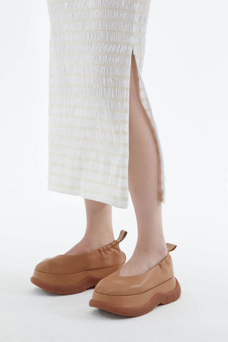 EMBROIDERED CREAM STRETCH SKIRT 5