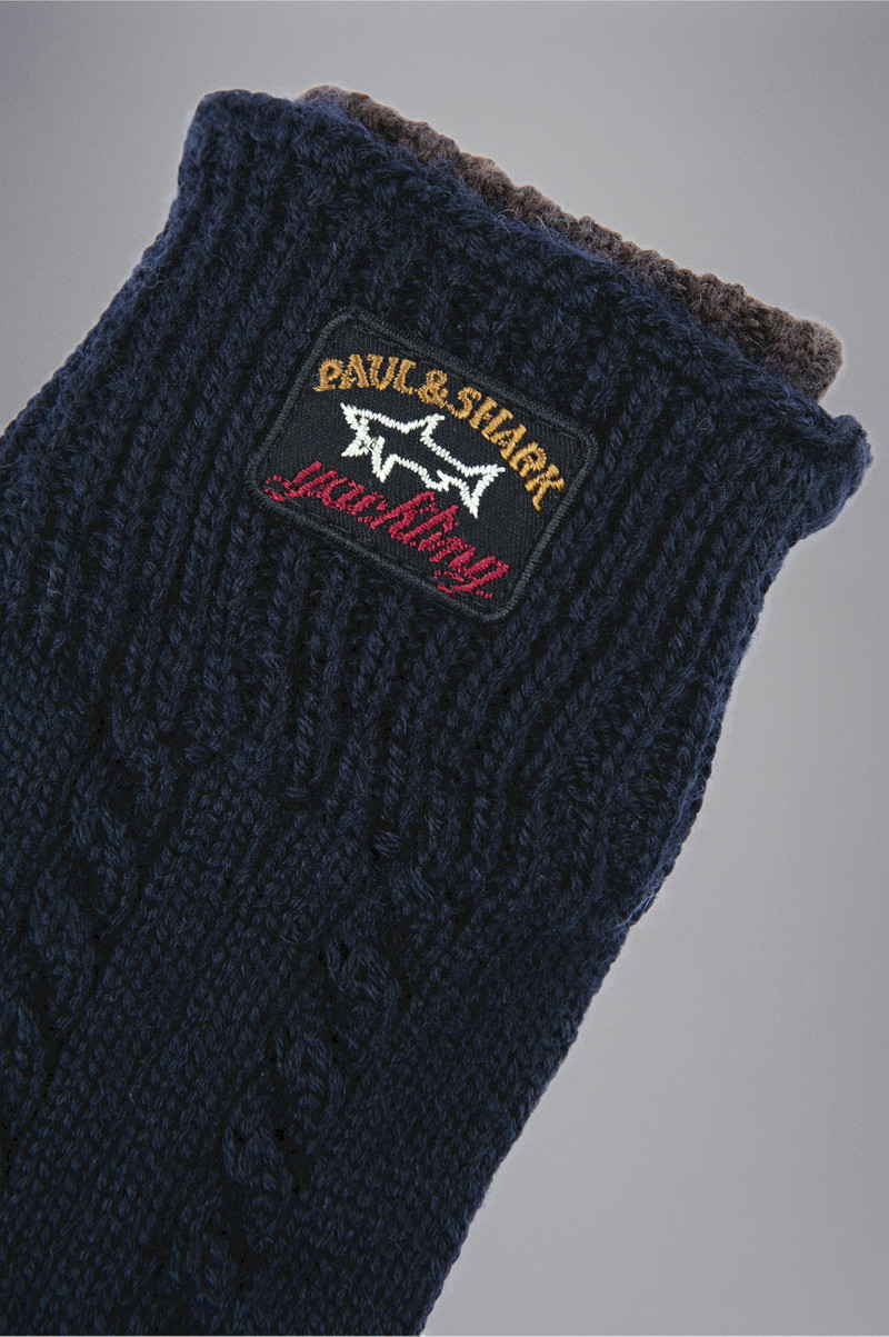 Paul & Shark WOOL BICOLOUR GLOVES outlook
