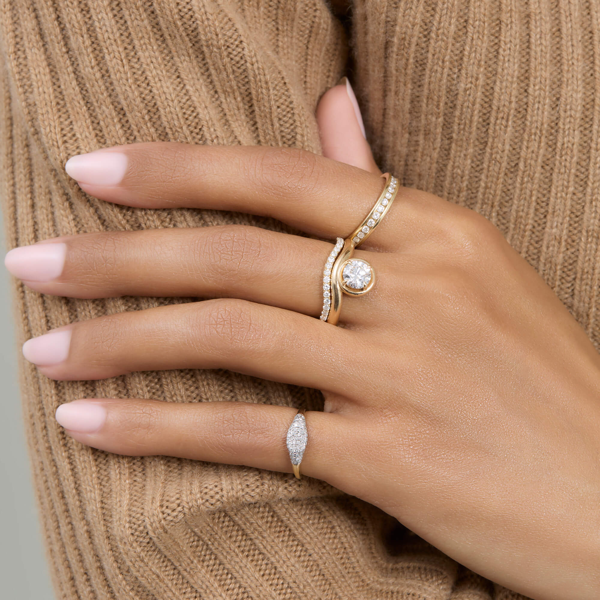 Pave Merge Ring - 6
