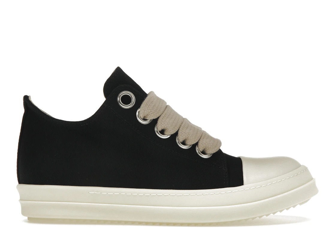 Rick Owens DRKSHDW Canvas Low Top Black Milk - 1