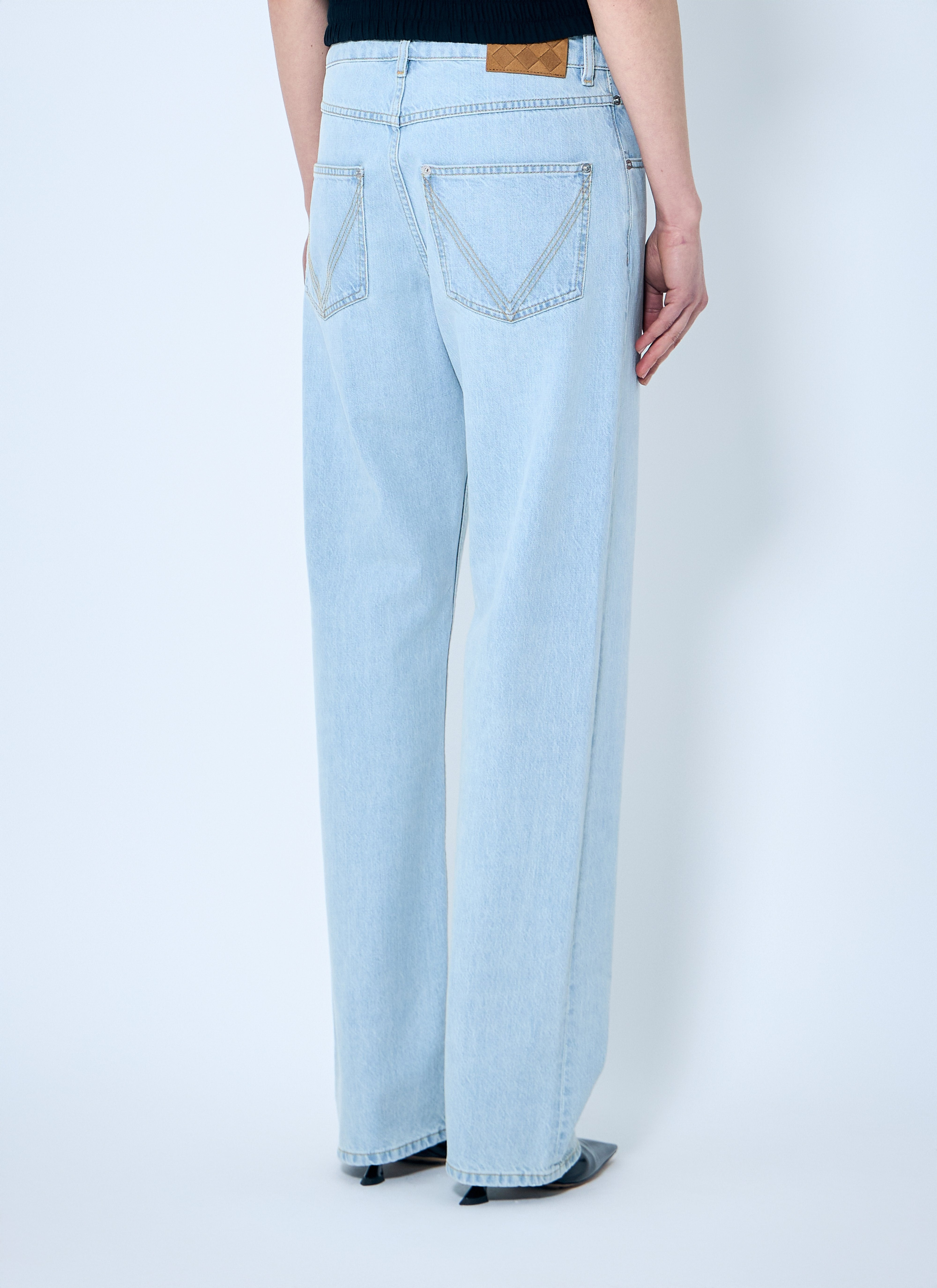 Bottega Veneta Women Extra Bleach Dirty Denim Jeans - 4