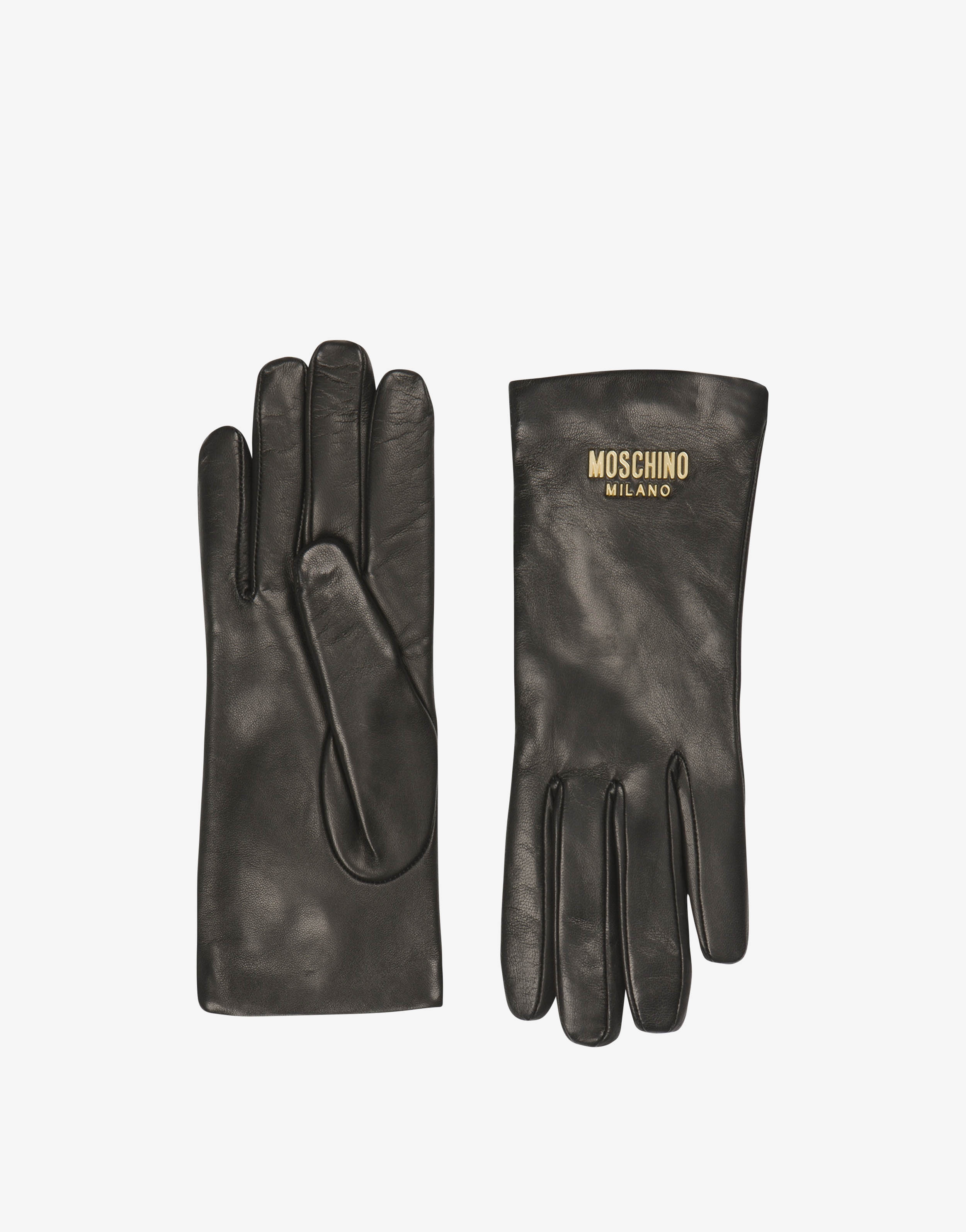 LEATHER GLOVES WITH LOGO - 1