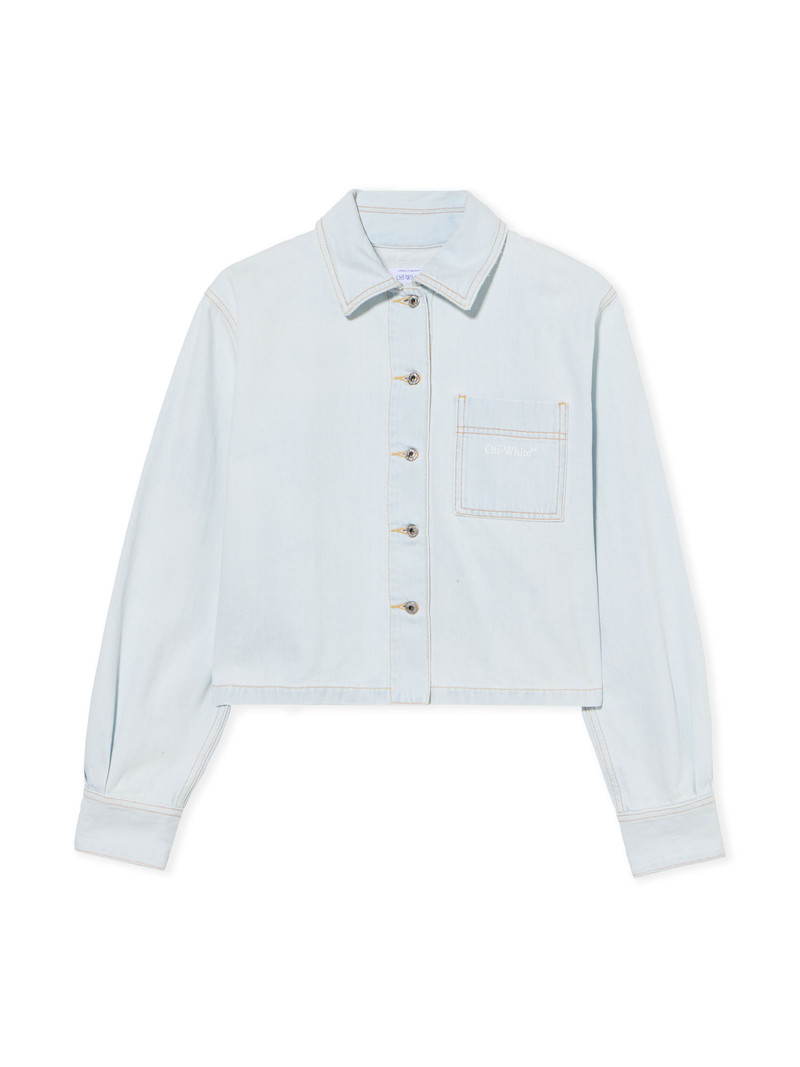 Diag Long Sleeve Denim Shirt 1
