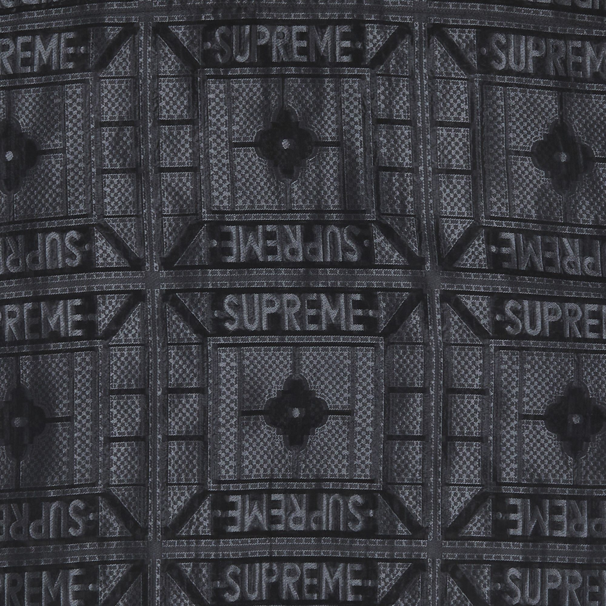 Supreme Supreme Tray Jacquard Short-Sleeve Shirt 'Black' | REVERSIBLE