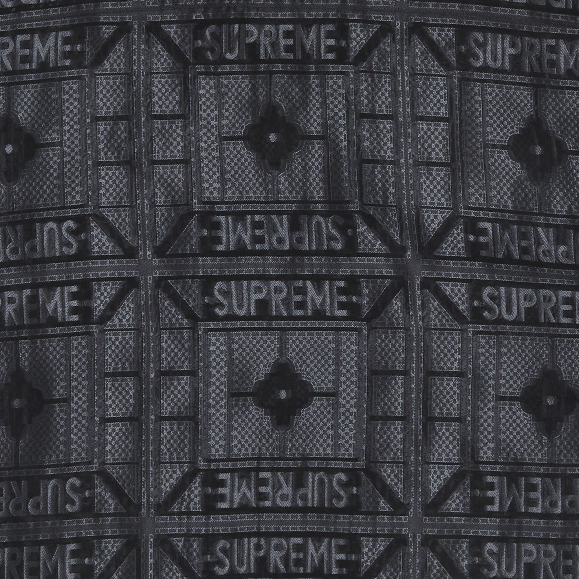 Supreme Tray Jacquard Short-Sleeve Shirt 'Black' - 3