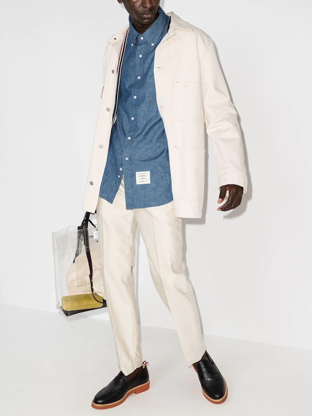4-Bar Straight-Fit Chambray Shirt - 5
