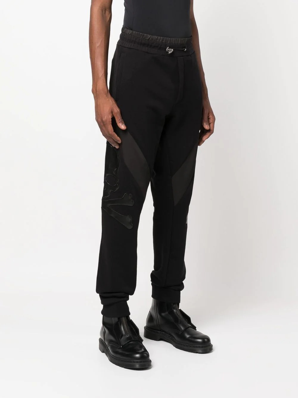 skull patch jogging trousers - 3