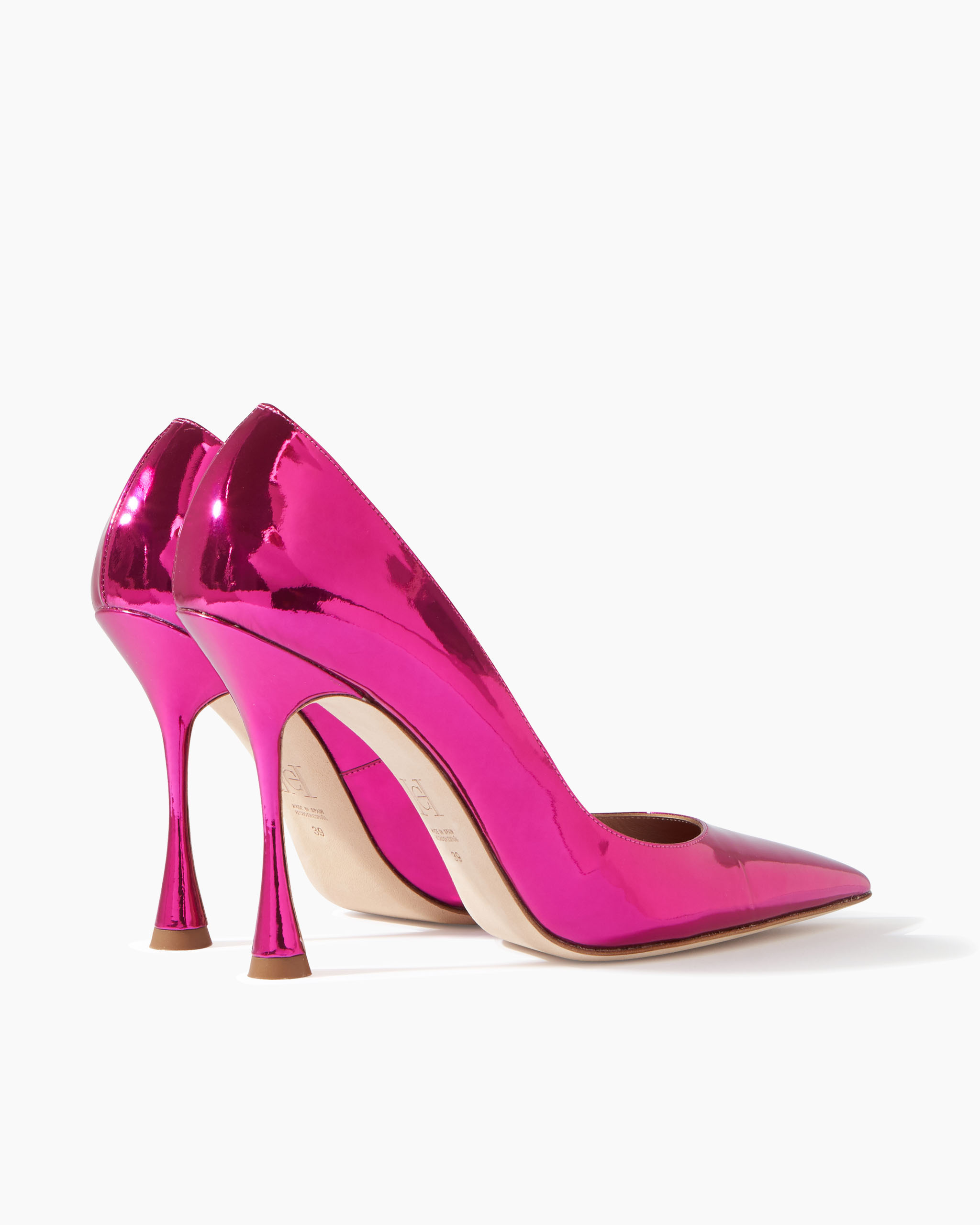 Metallic Patent Leather Pumps - 4