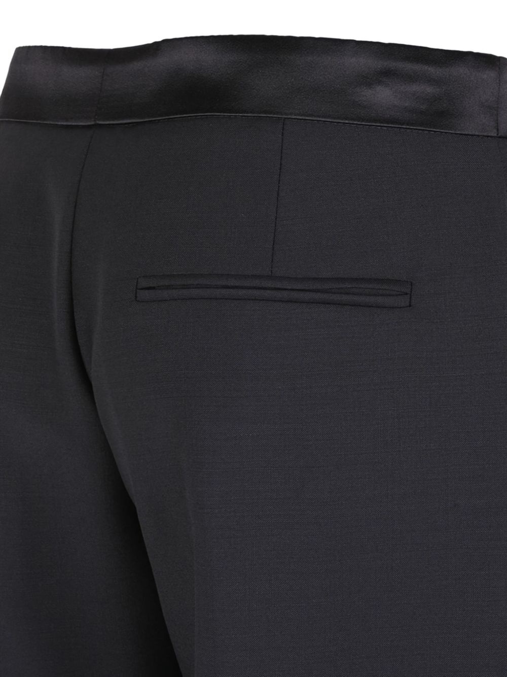satin-waistband wool trousers - 4