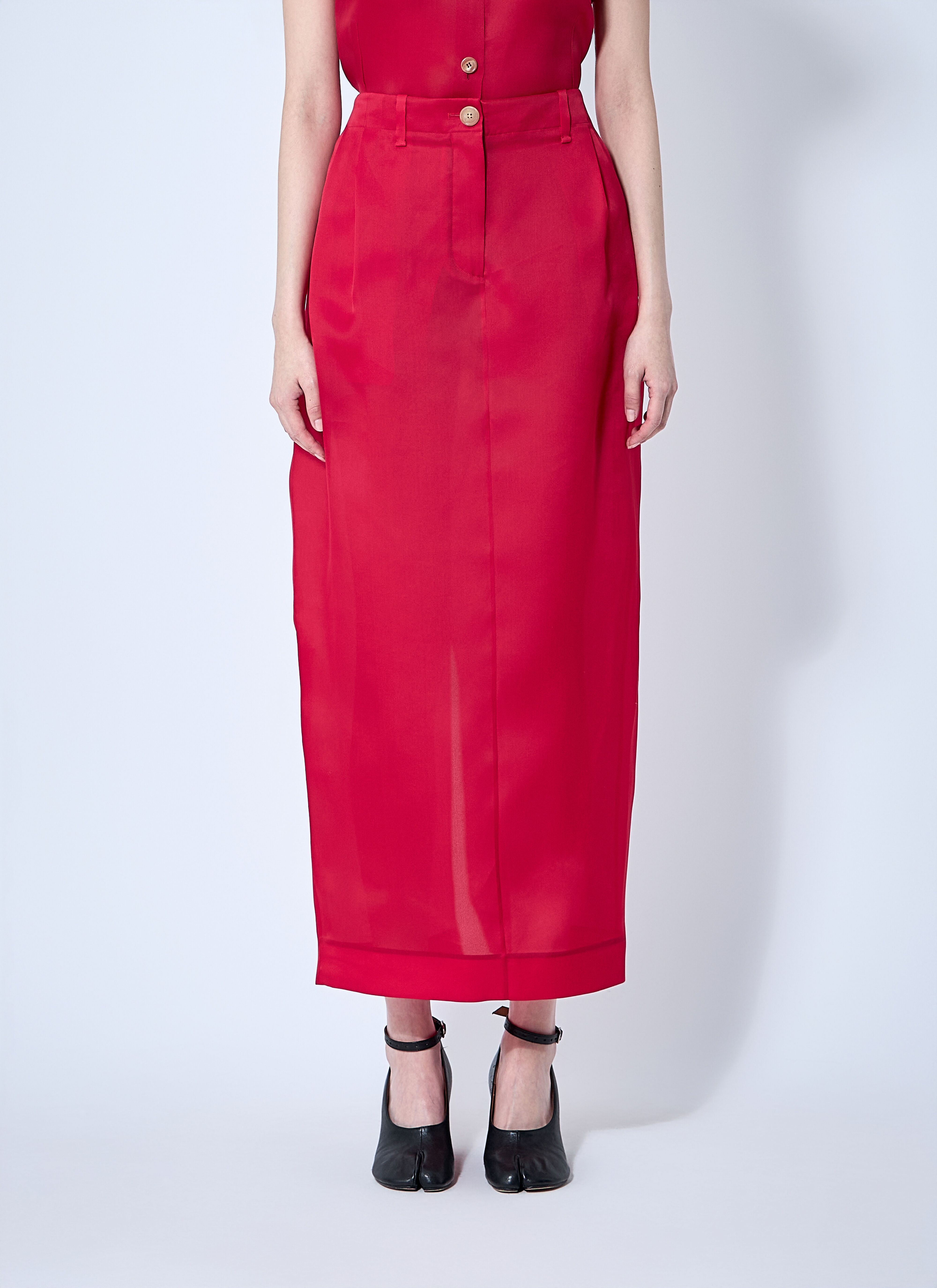 Lucian Silk Organza Maxi Skirt - 1