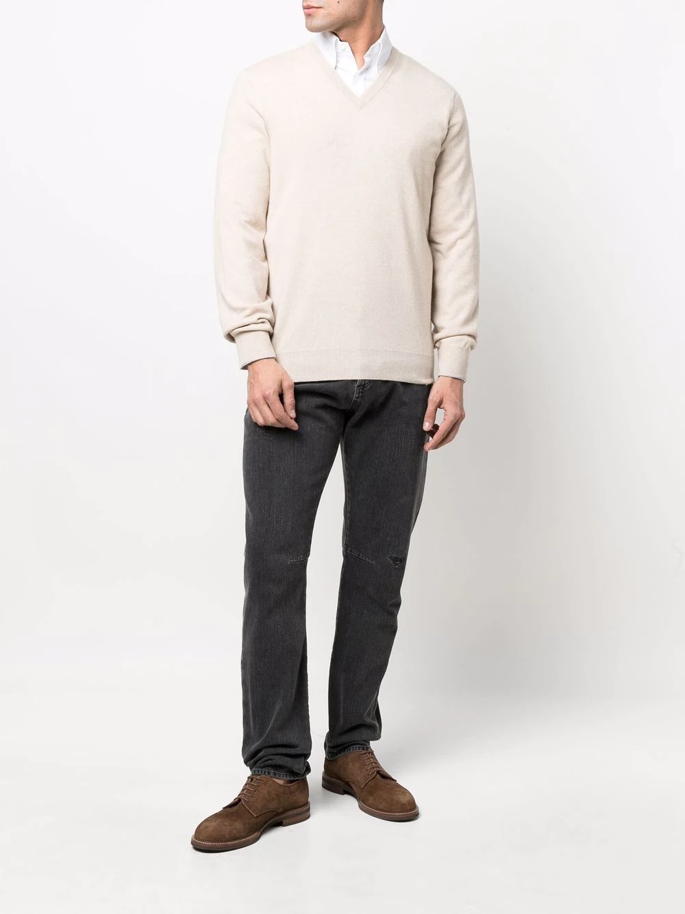 long-sleeve cashmere jumper - 2