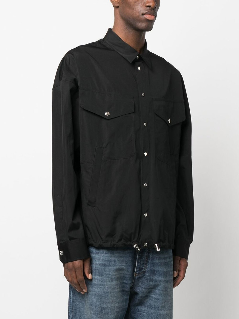 logo-print button-up shirt 3