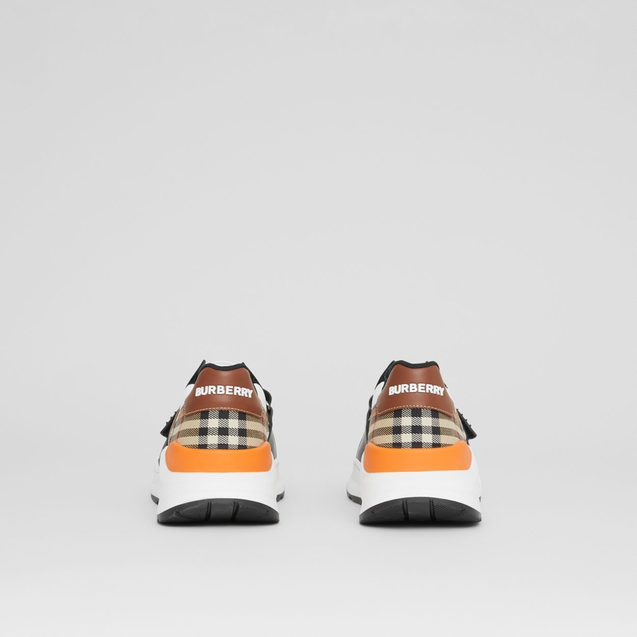 Leather, Suede and Vintage Check Sneakers - 6