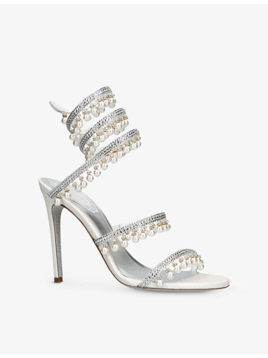 Chandelier Pearl 105 Leather Heeled Sandals - 3