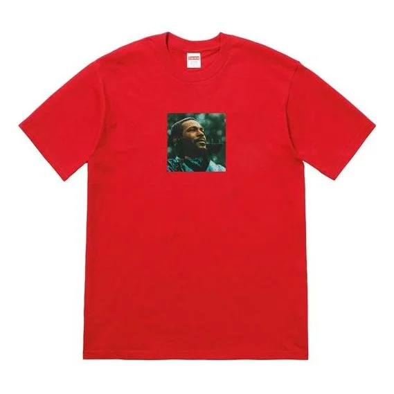 Supreme FW18 Marvin Gaye Tee Red Character Printing Short Sleeve Unisex SUP-FW18-1183 - 1