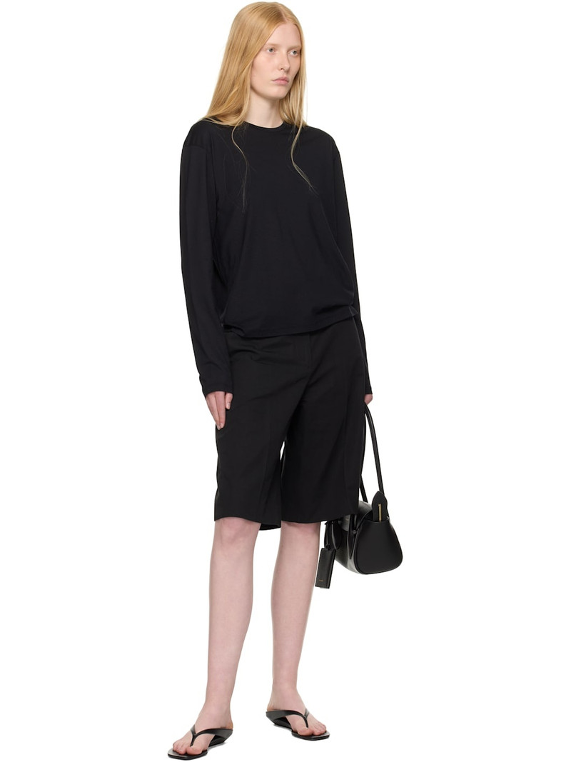 TOTEME Black Classic Long-Sleeve T-shirt outlook