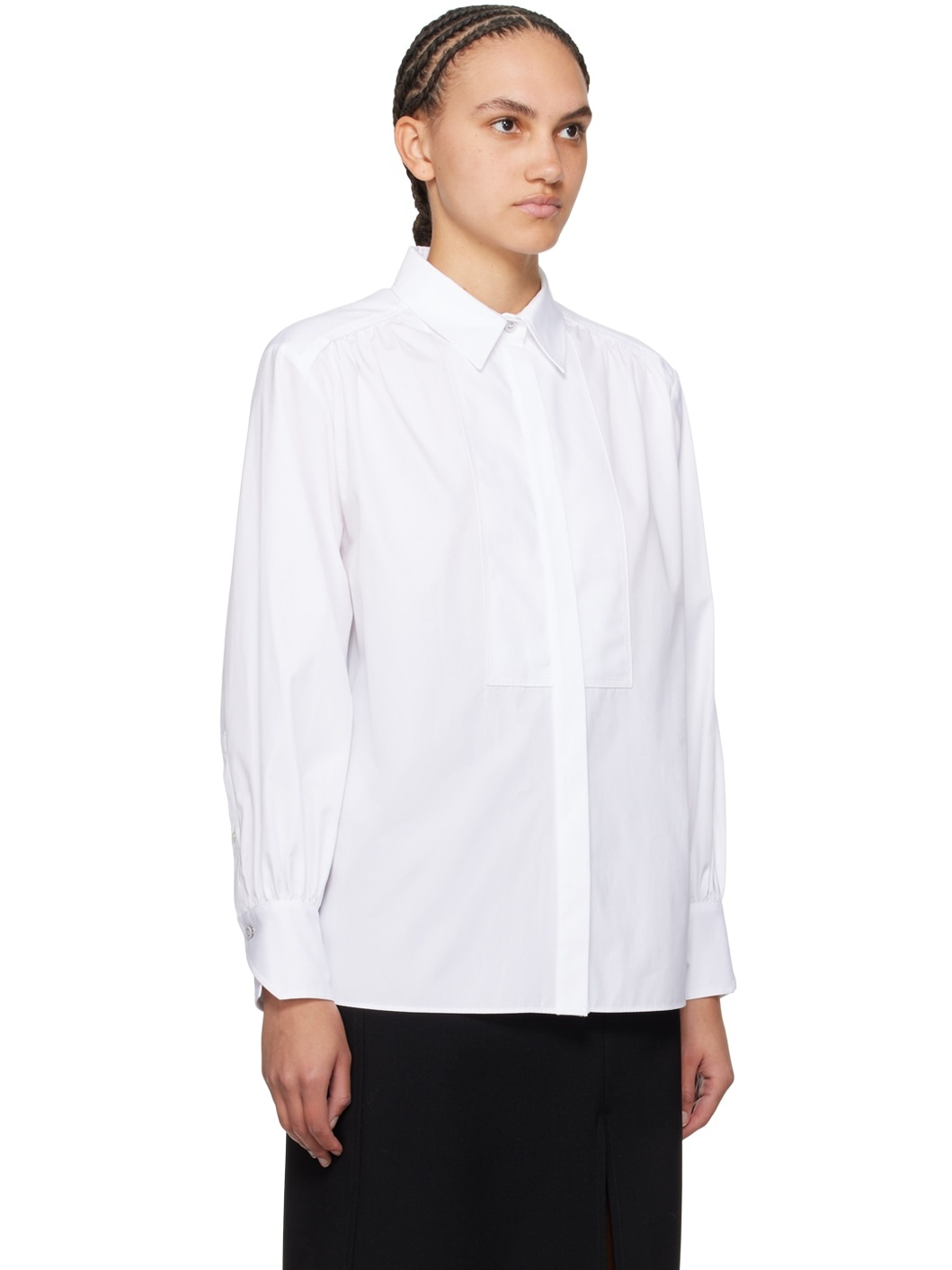 White Paneled Shirt - 2