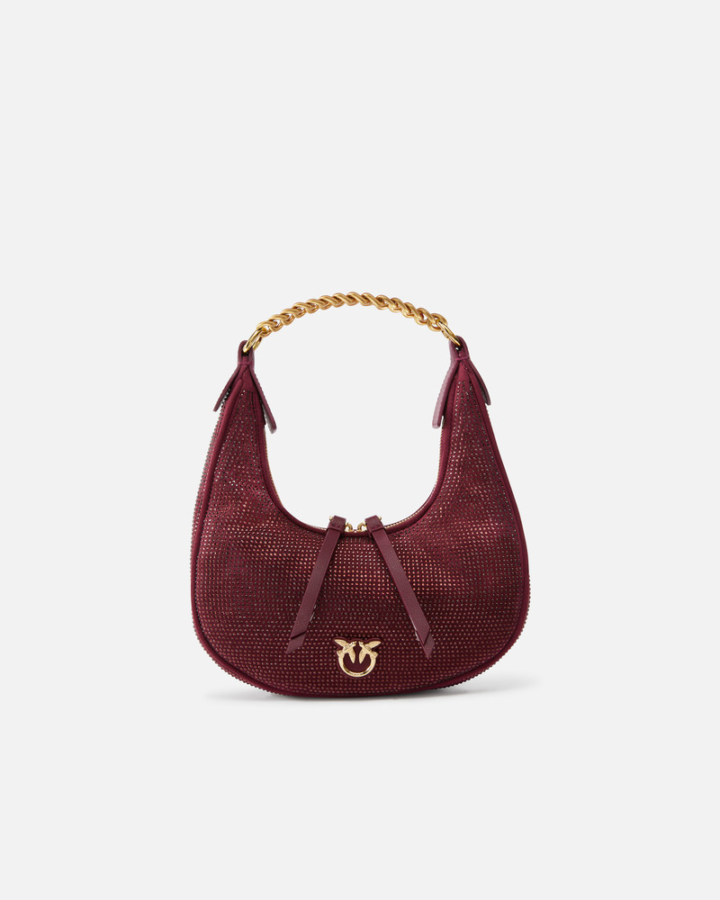 FULLY RHINESTONED MINI BRIOCHE BAG HOBO 1