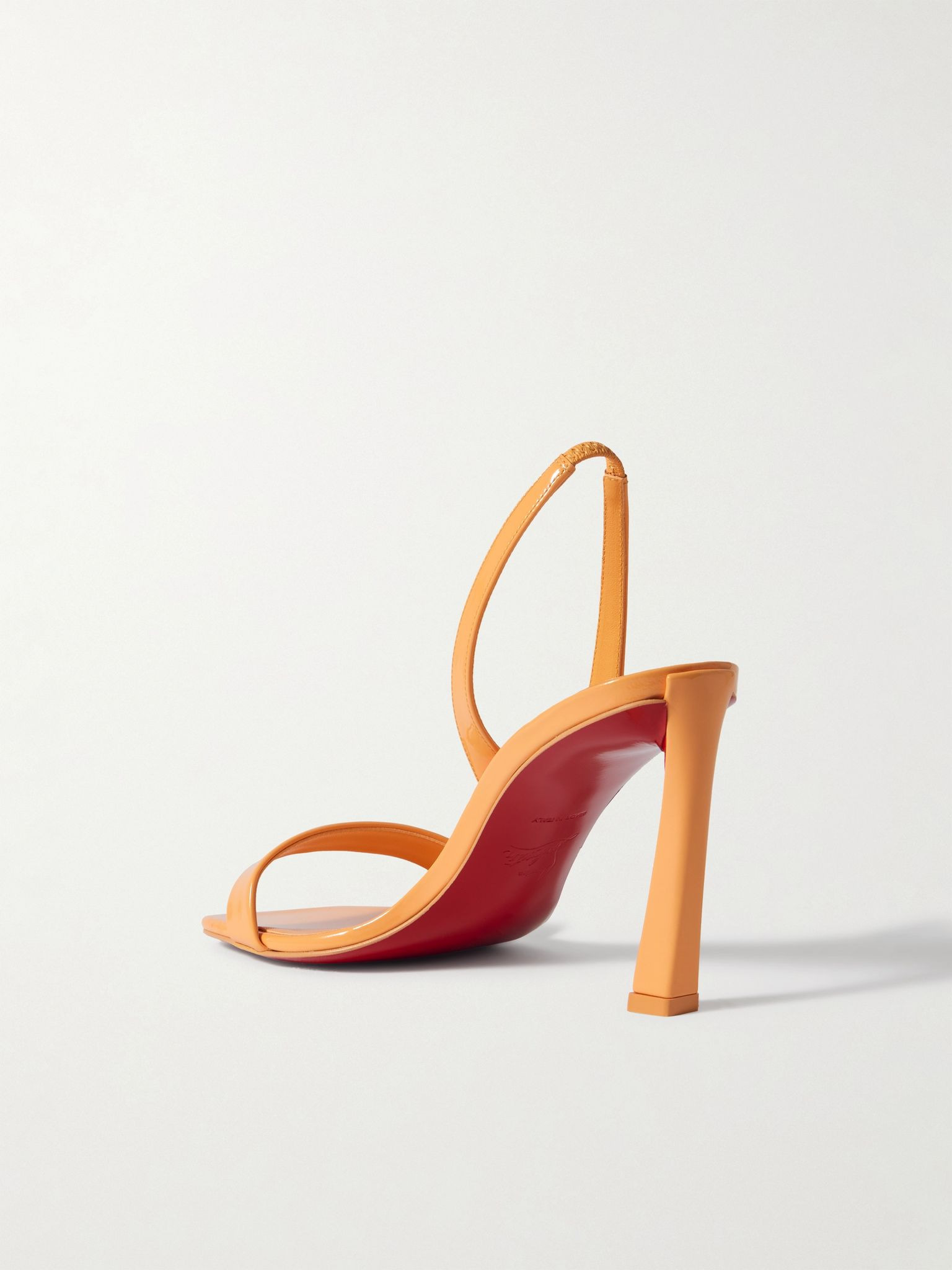 O Condora 85 patent-leather slingback sandals Orange - 3