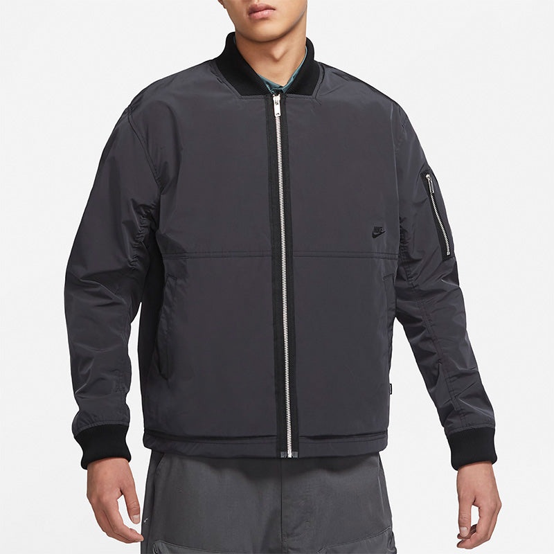 Nike Solid Color Training Loose Casual Jacket Black DD4715-010 - 2