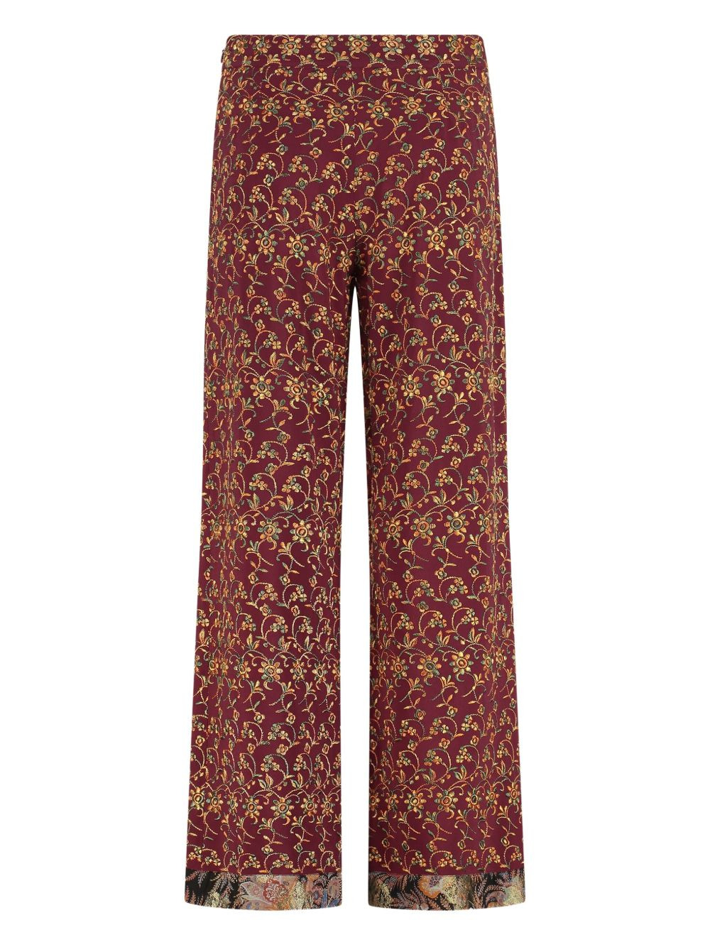 floral-print trousers - 2