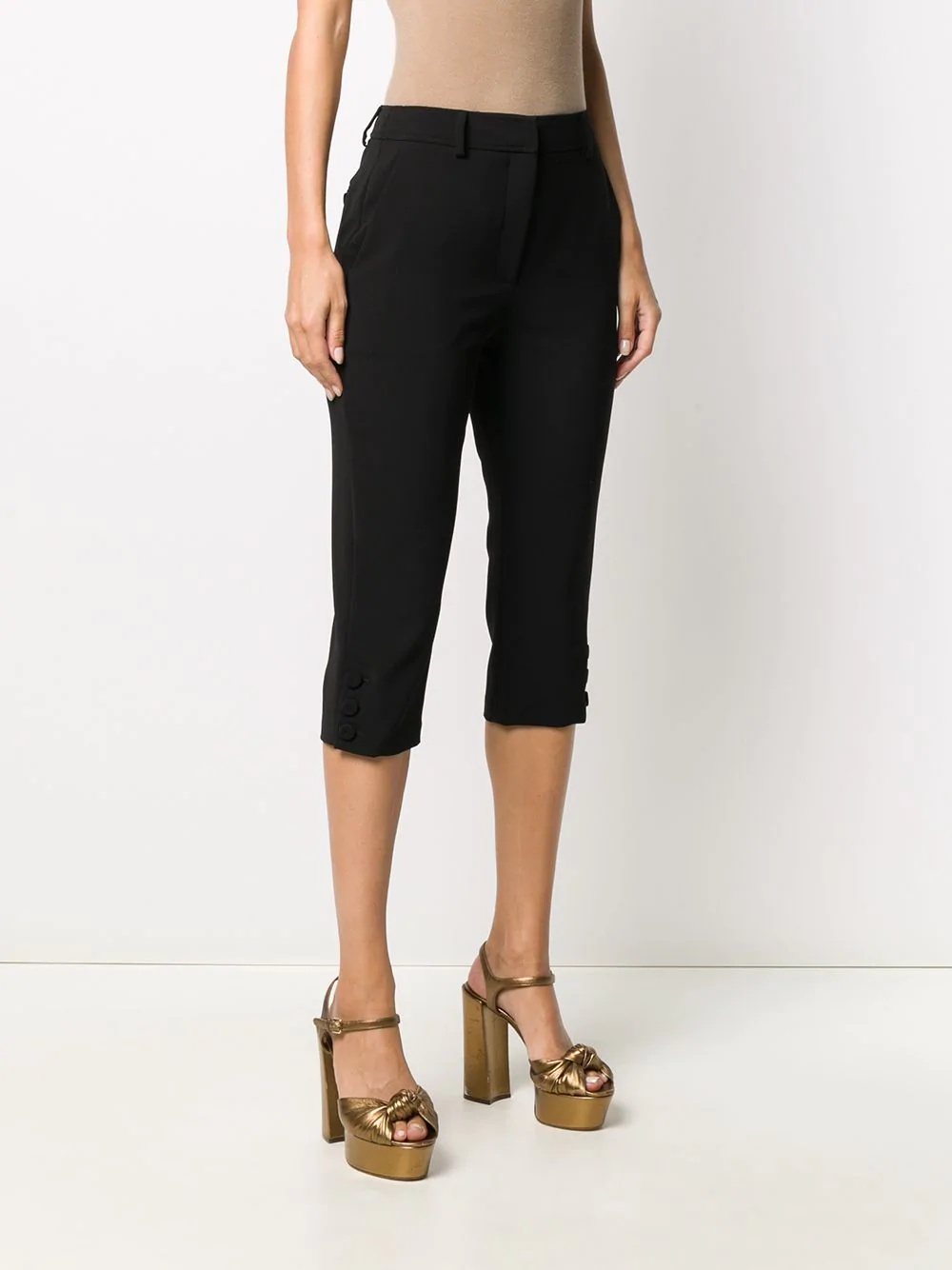 below-the-knee cropped trousers - 3