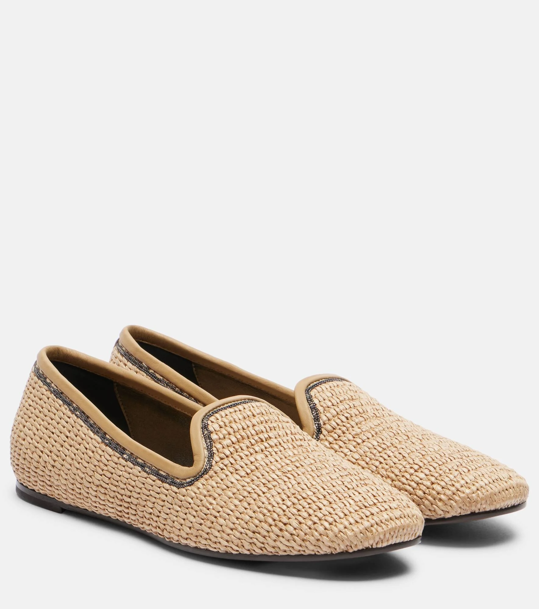 Monili raffia loafers - 1