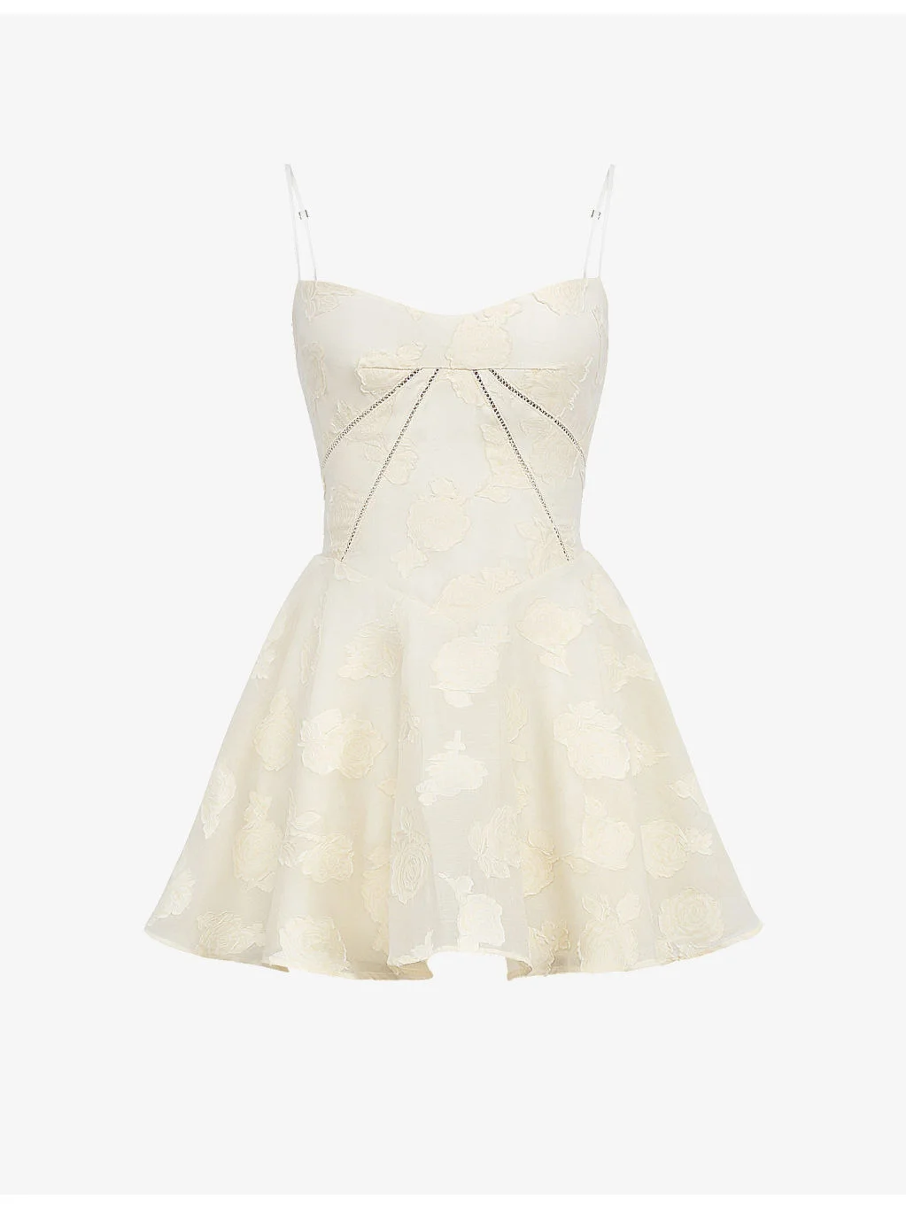 Serenita floral-jacquard woven mini dress - 1