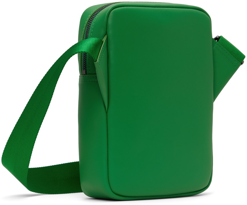 Green Leather Monogram Vertical Bag - 3