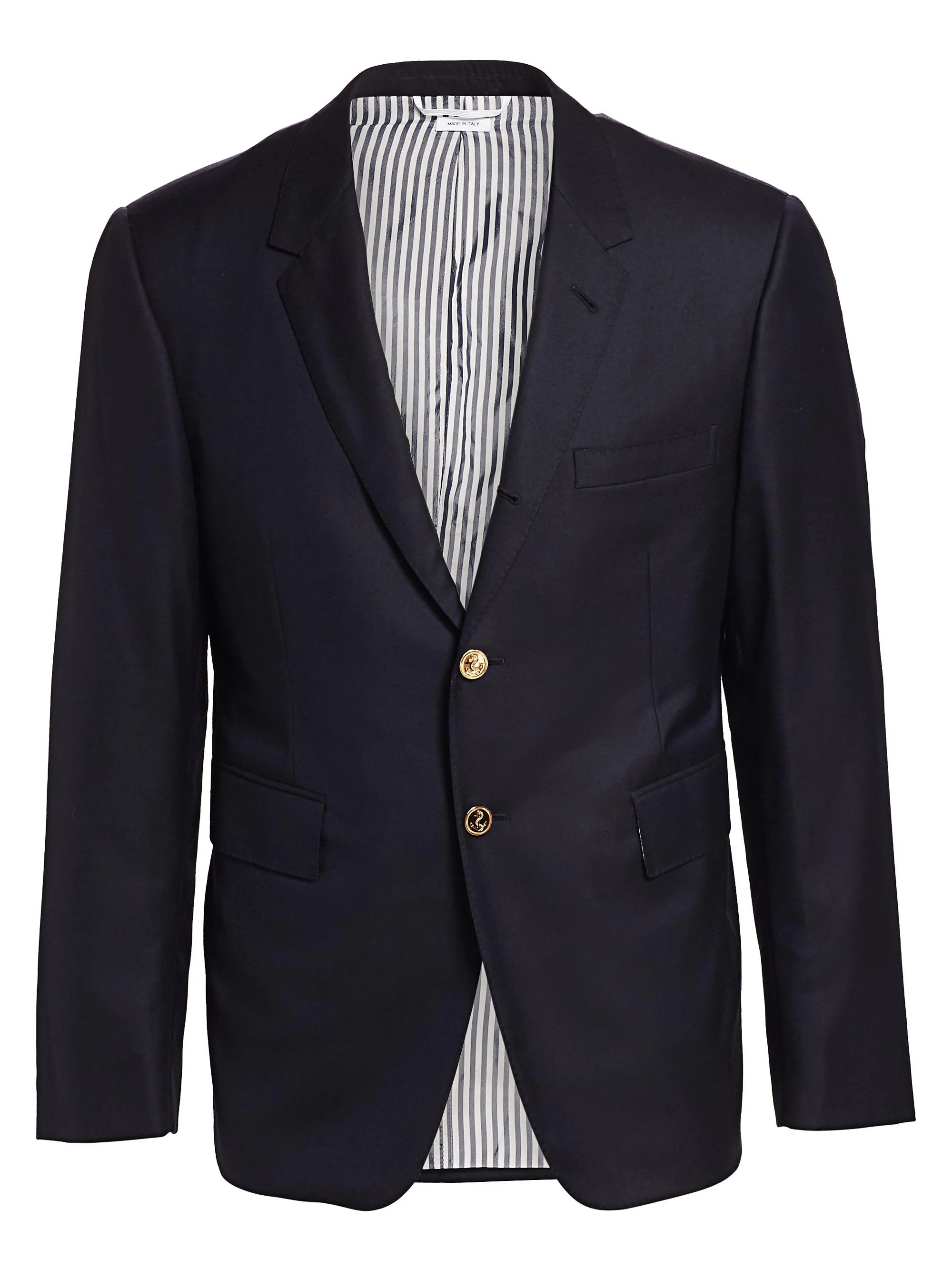 Men's Classic Wool Super 120S Wool Sport Jacket - Navy - 1