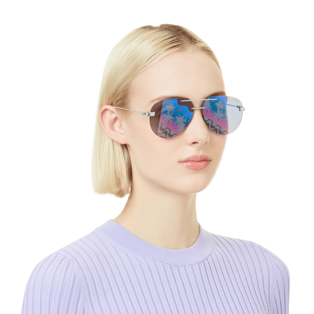 Eyewear Pilot Rimless Sunglasses - 2