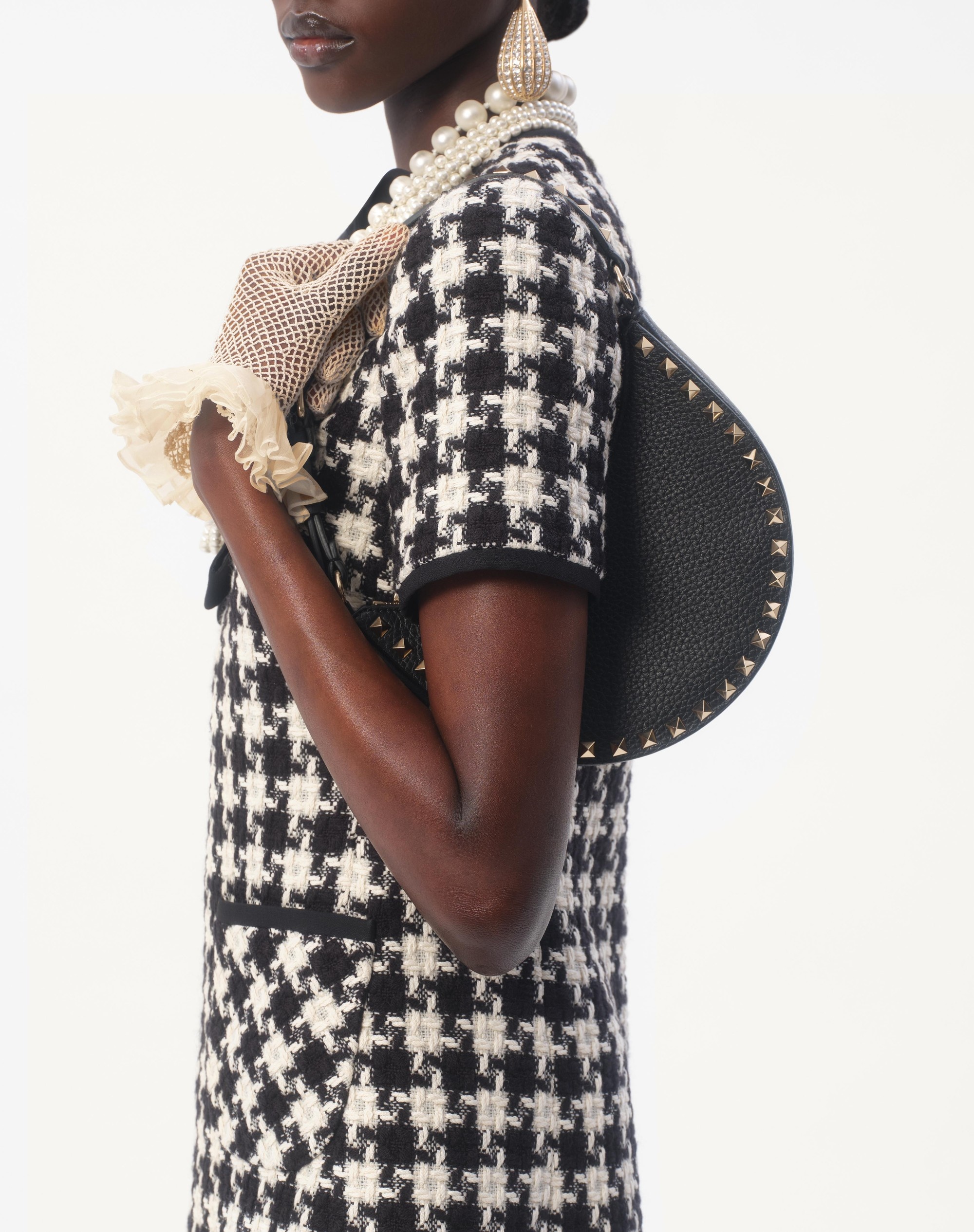 MINI ROCKSTUD HOBO BAG IN GRAINY CALFSKIN - 2