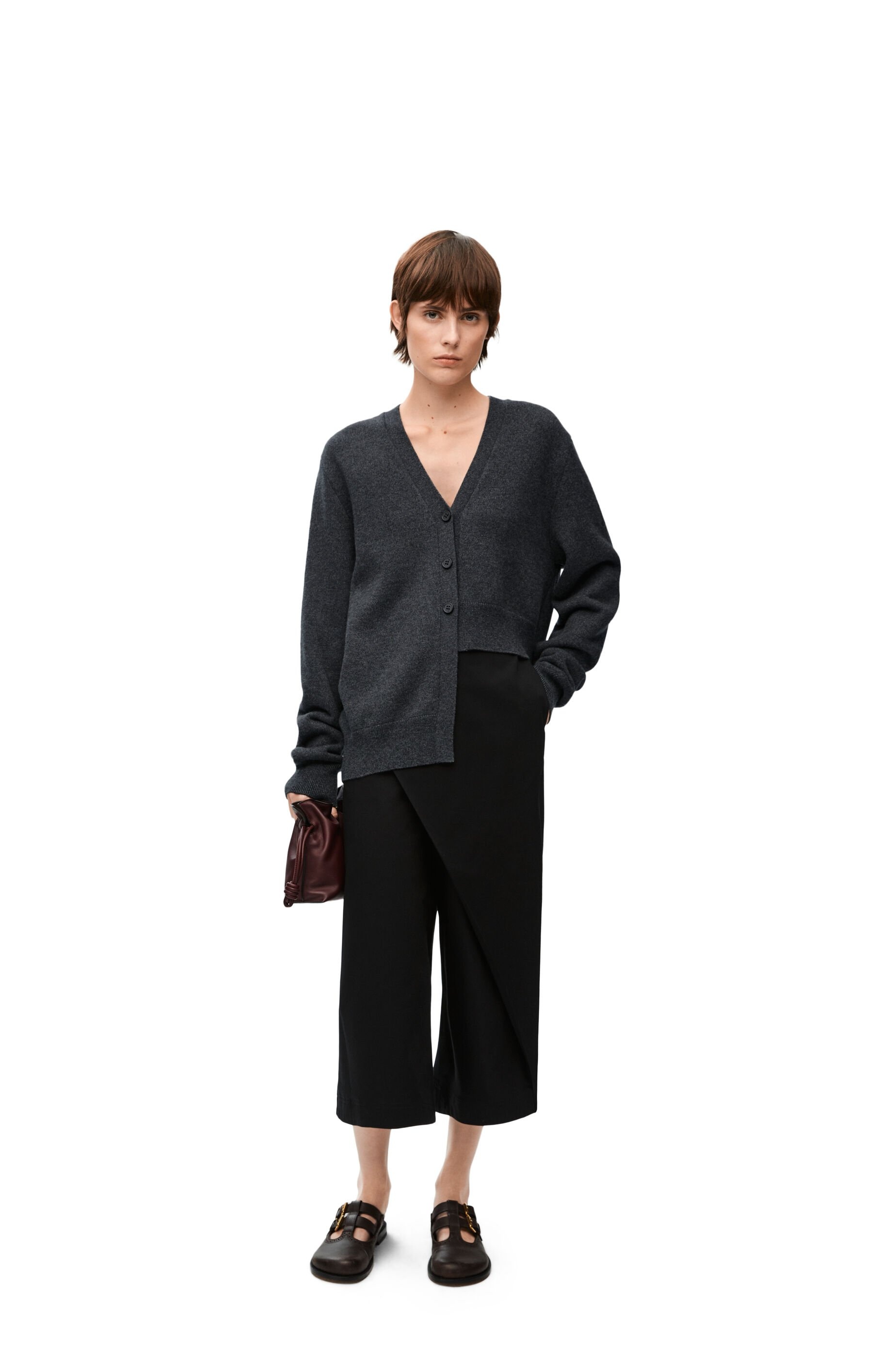Asymmetric cardigan in cashmere - 2