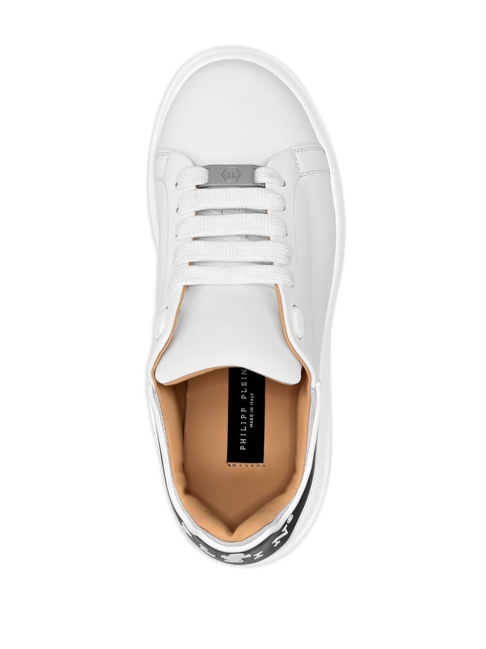 lace-up leather sneakers - 4