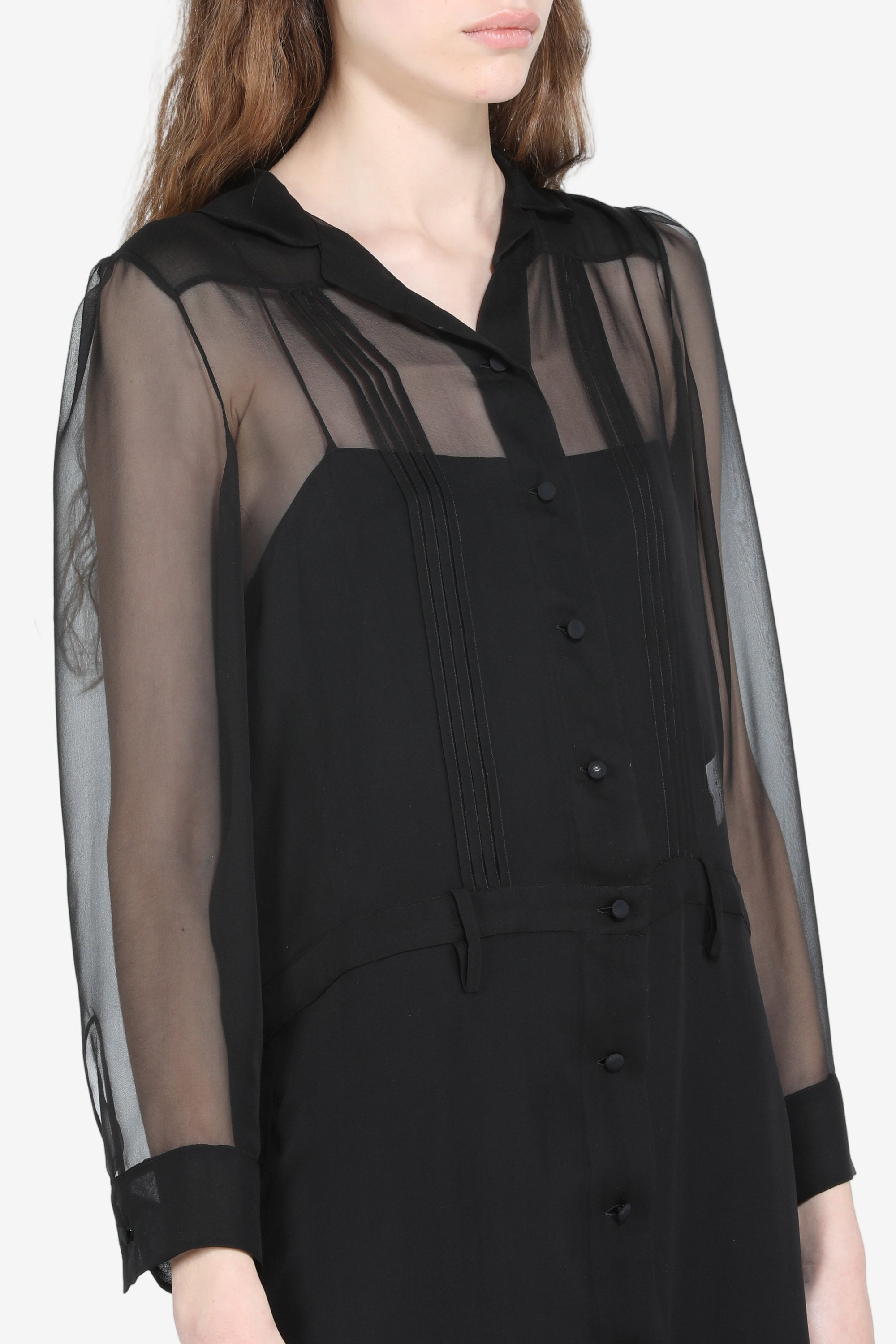 DRESS IN LIGHT FABRIC AND SLIP - 4
