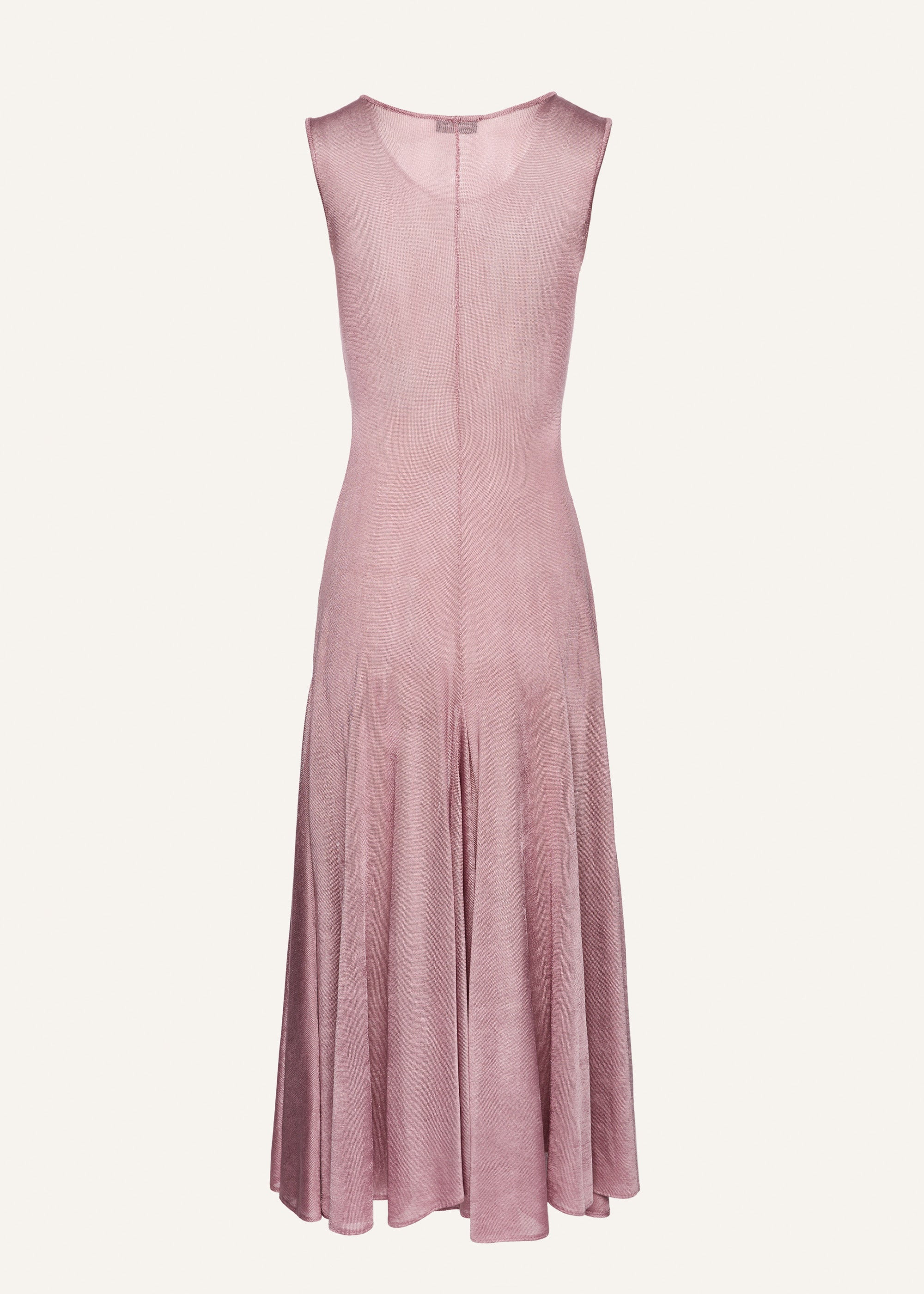 Drop waist dress in metallic pink - 2