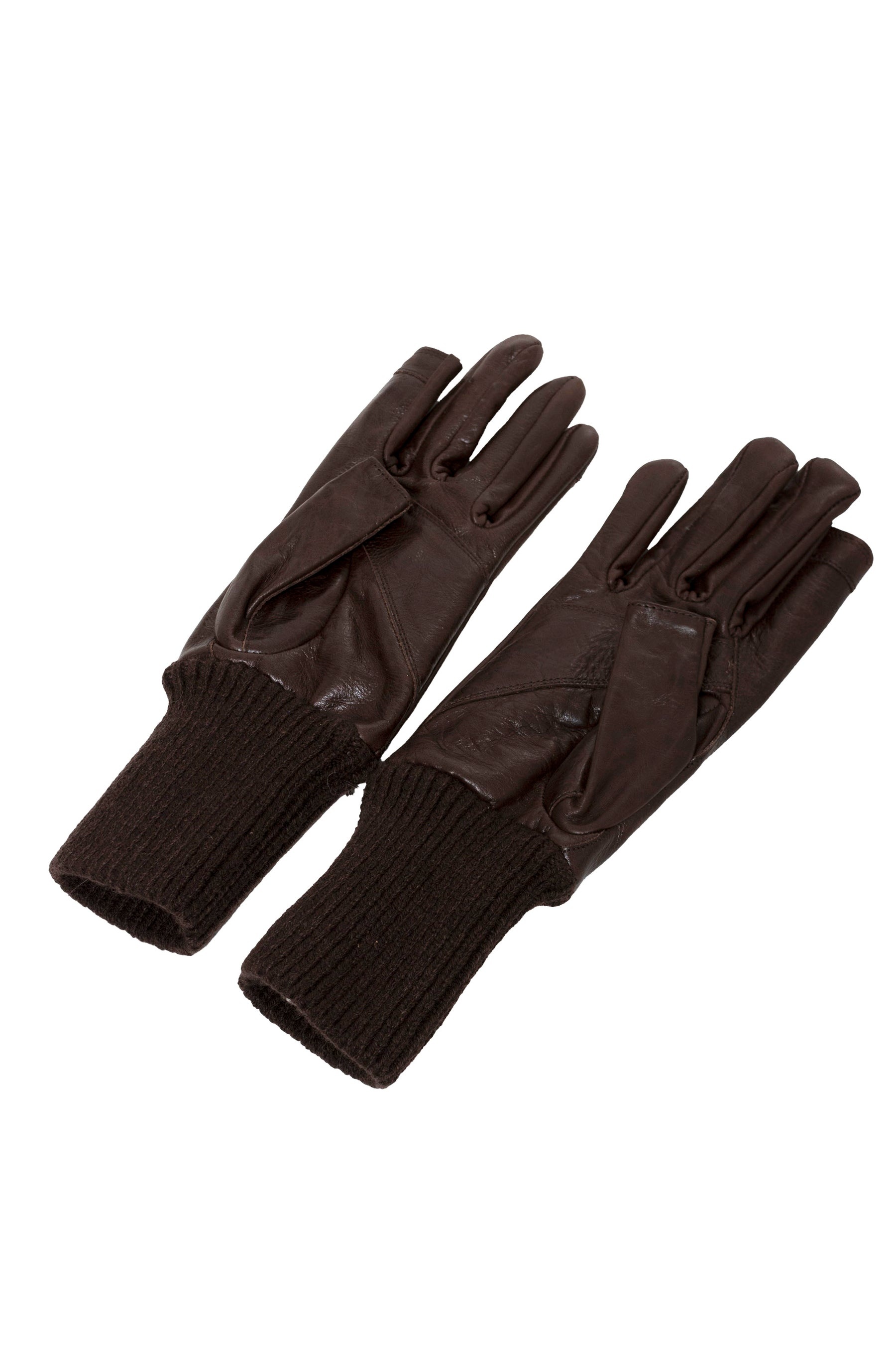 RIBCUFF GLOVES / BRW - 3