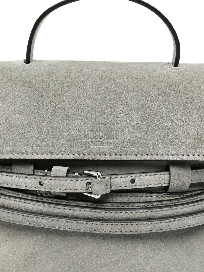 belt-details suede tote bag 3