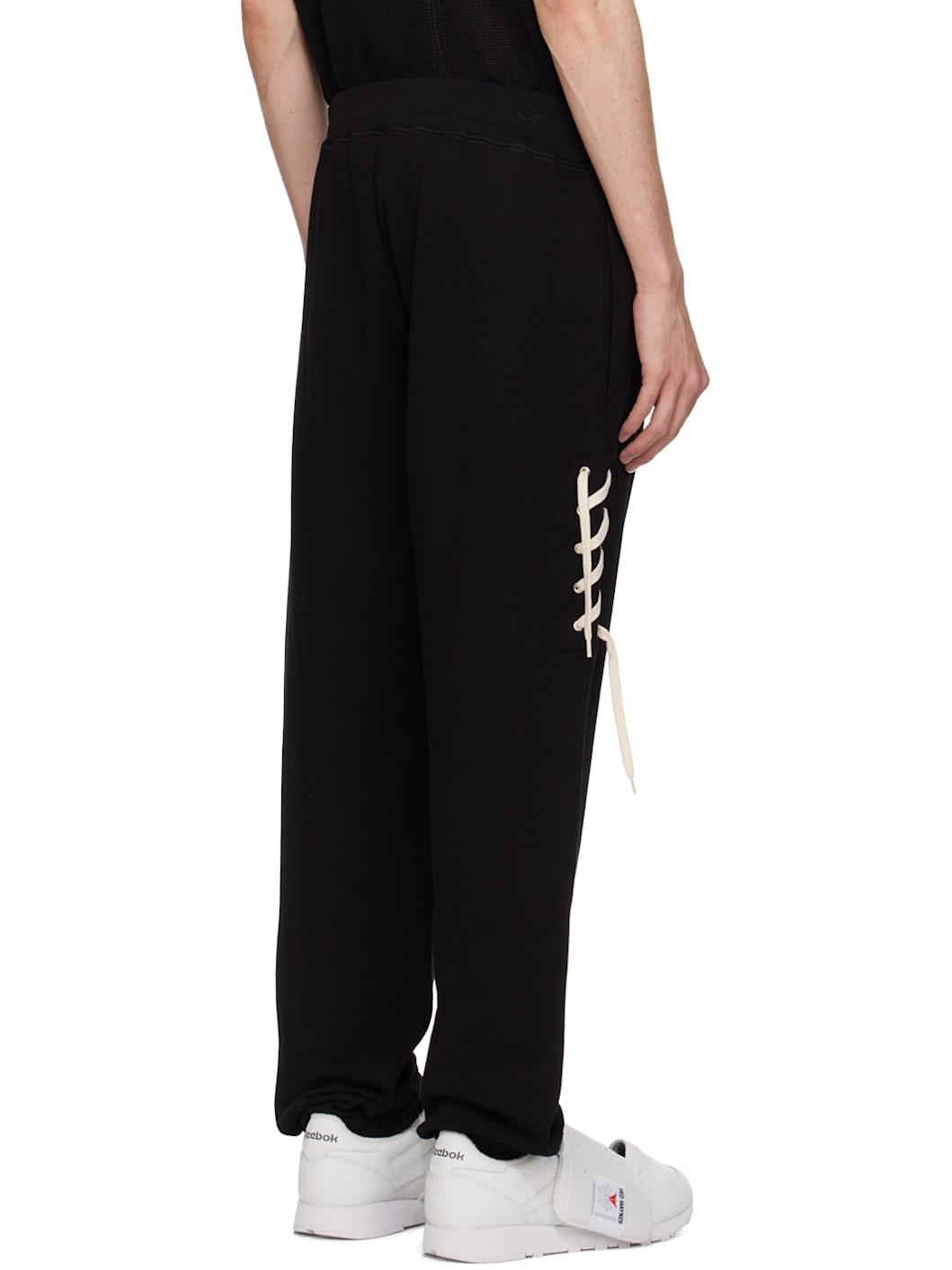 Black Laced Sweatpants - 3