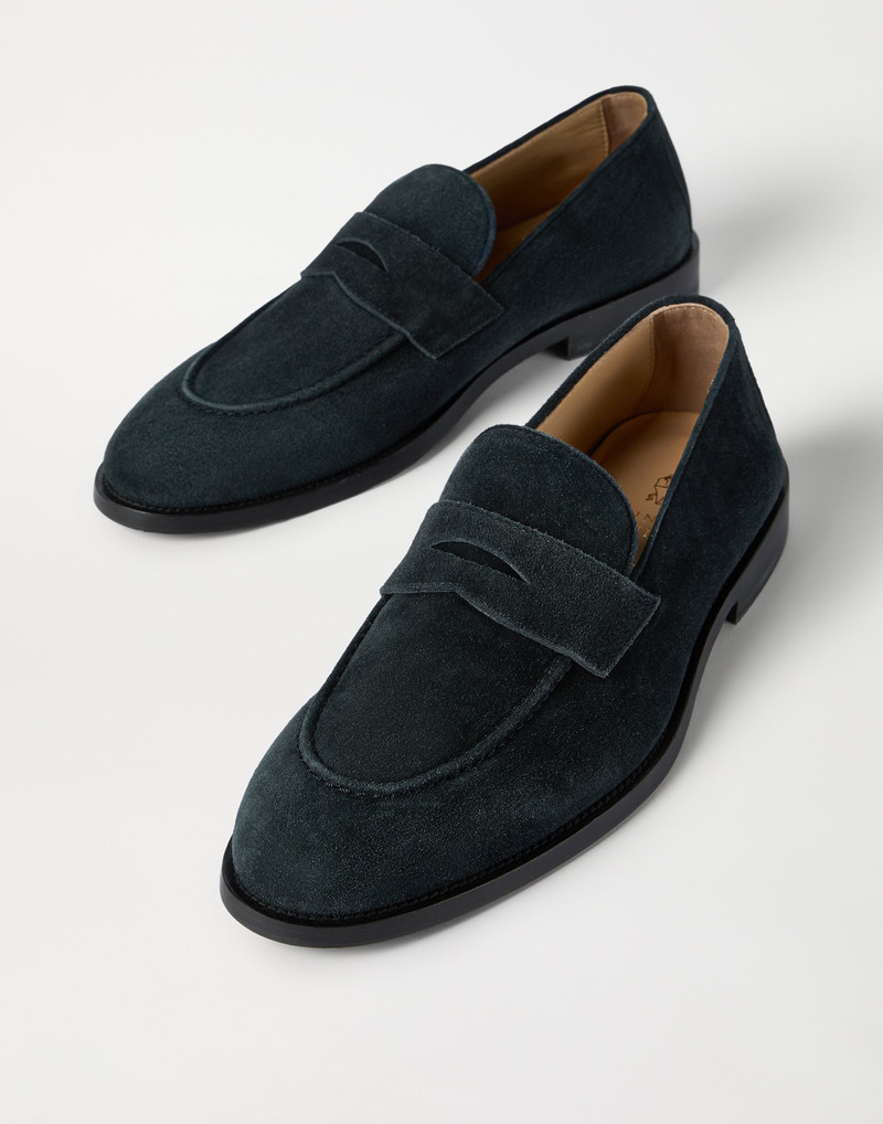 Suede penny loafers 4
