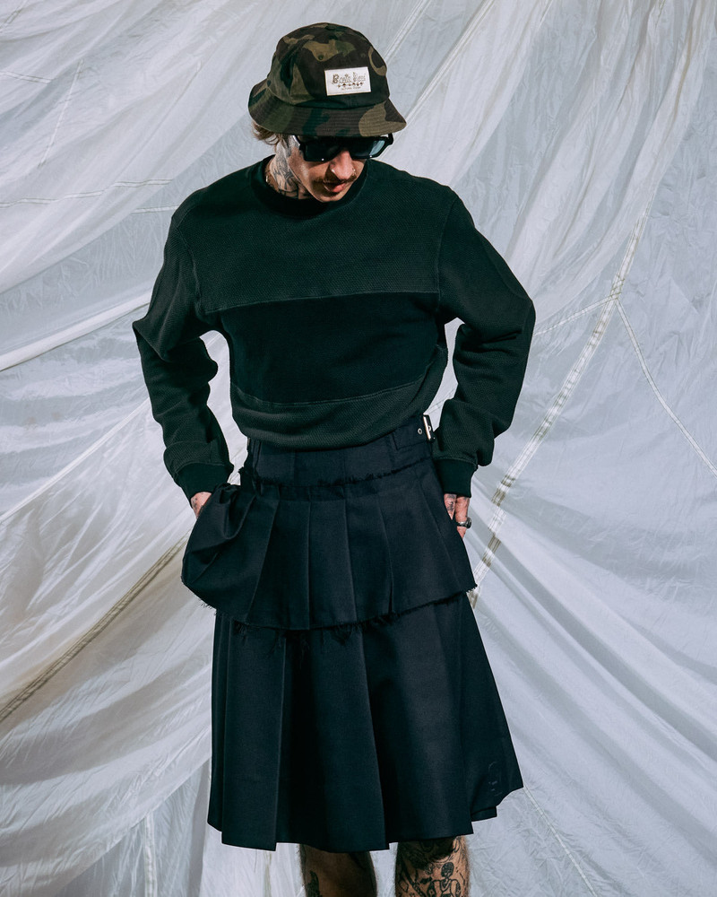 Pleated Skirt - Midnight Blue 8