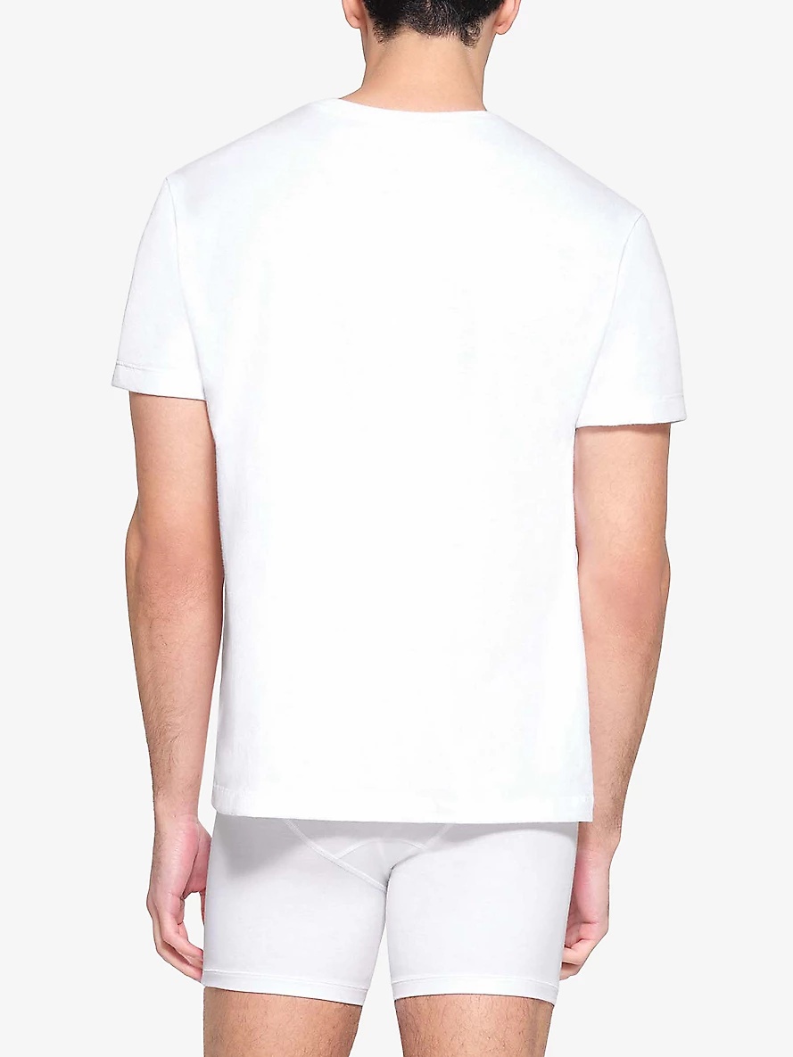Crewneck short-sleeve cotton-jersey T-shirt - 4