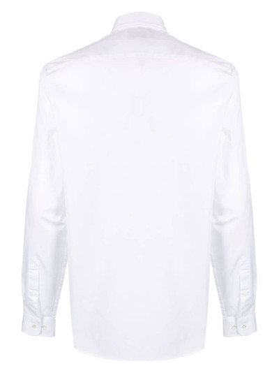 LACOSTE logo-patch cotton shirt outlook