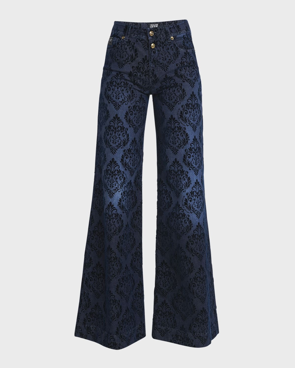 Printed Wide-Leg Jeans - 1