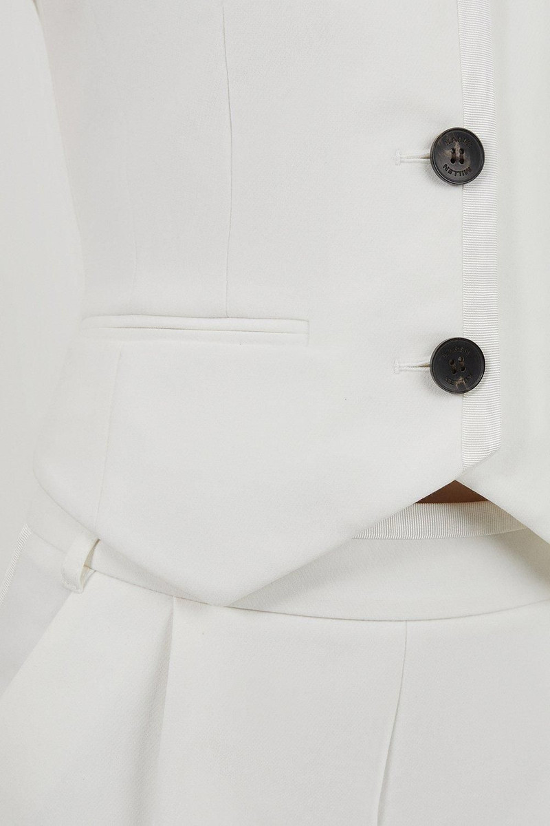 KAREN MILLEN Clean Tailored Grosgrain Tipped Waistcoat outlook