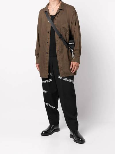 Yohji Yamamoto long chest-pocket shirt outlook