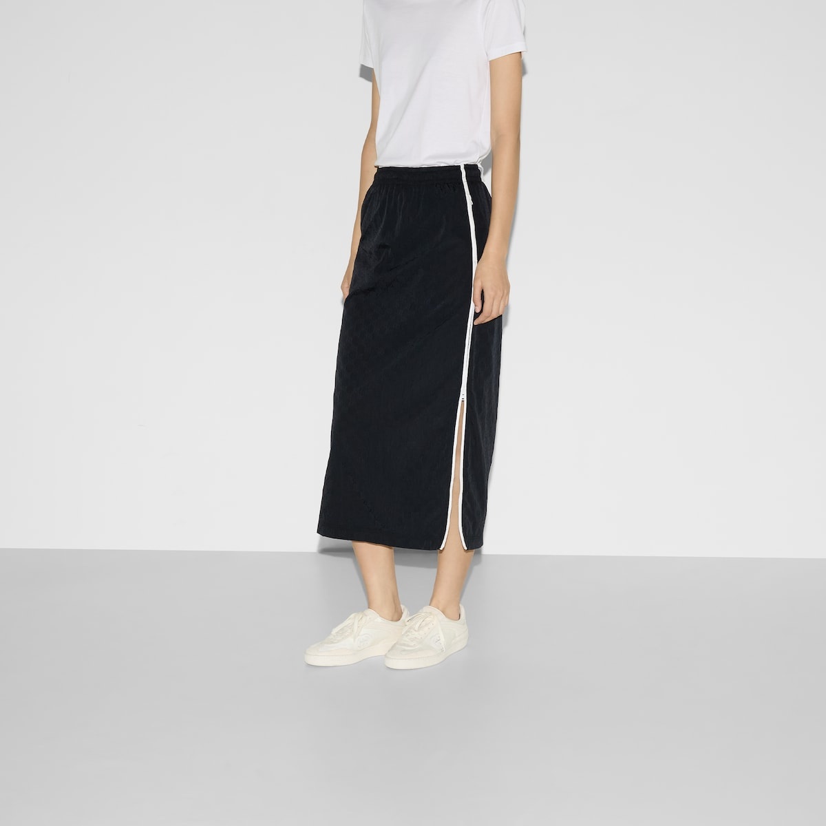 GG nylon midi skirt - 3