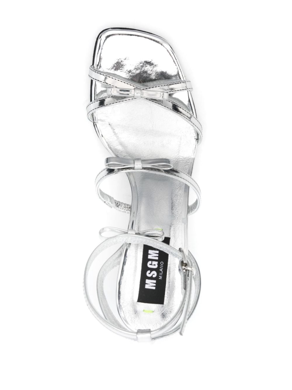bow-detail leather 90mm sandals - 4