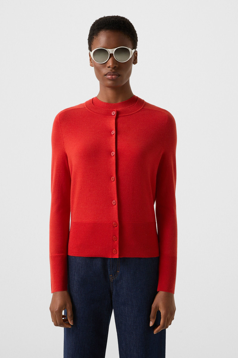 Ilma knit jacket in Red 2