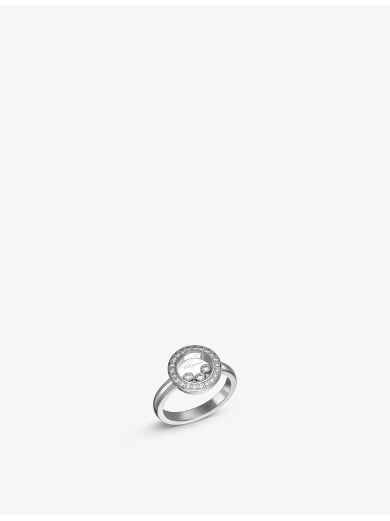 Happy Diamonds Icons 18ct White-Gold and 0.19ct Brilliant-Cut Diamond Ring 1